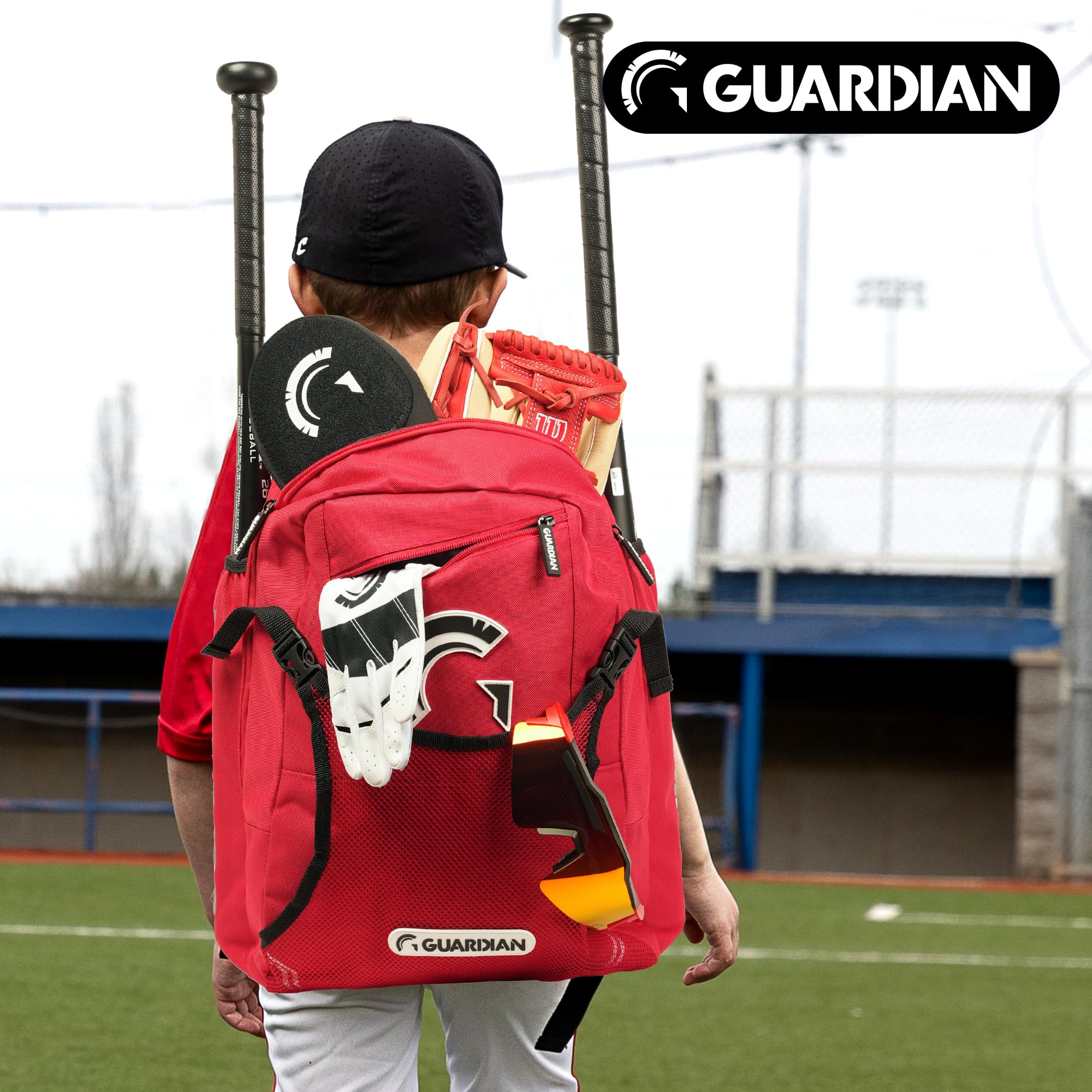 Guardian Baseball Backpack for Youth, Softball Bag for Girls, Durable Bat Bags Baseball Youth Boys and Girls, TBall Bag – Includes Hook to Hang on Fence - Image 2