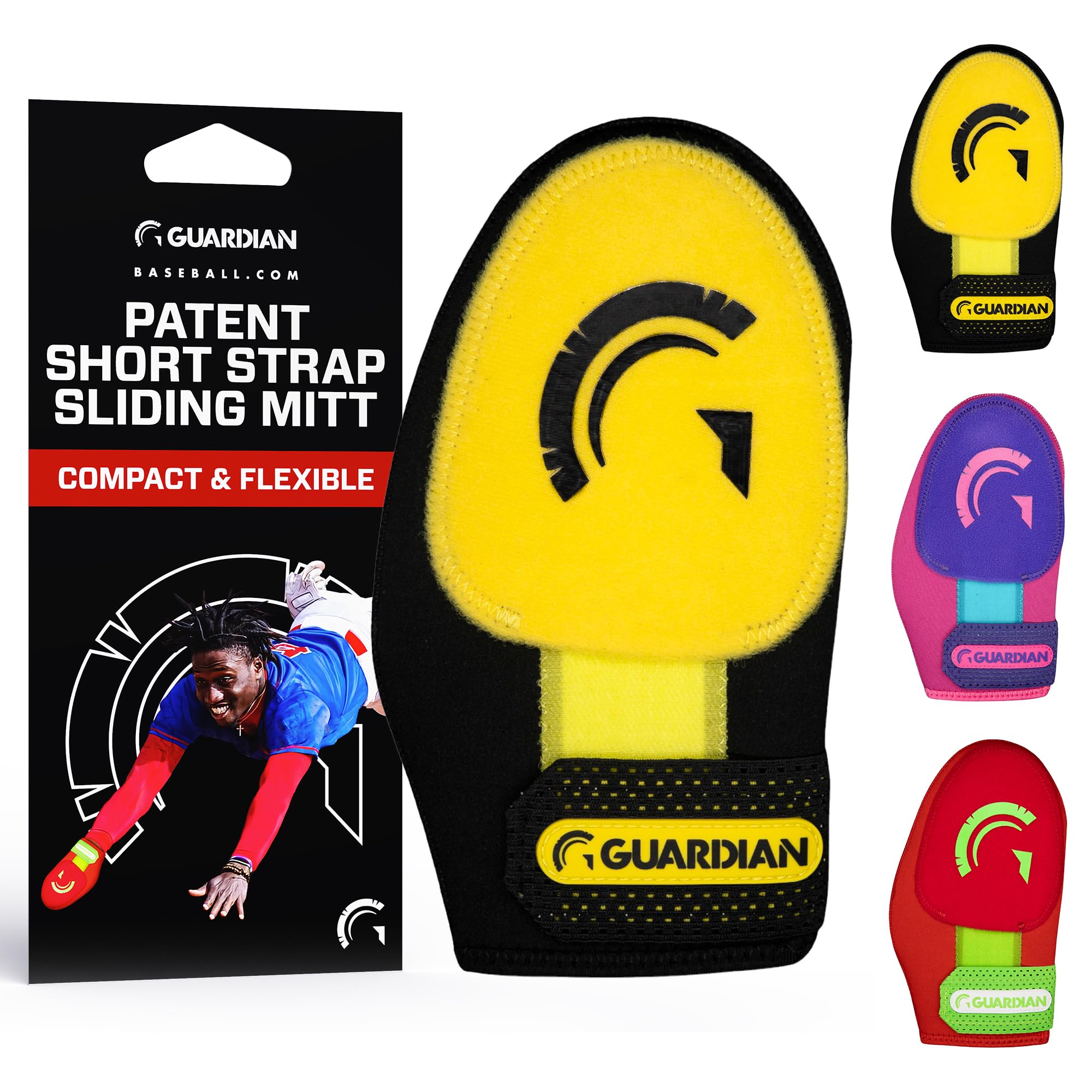 Guardian Baseball Baseball Sliding Mitt for Adult – Patent-Pending Quick Strap Design for 1-Second On/Off – Compact, Protective, and Flexible Mitt for Baseball & Softball Players