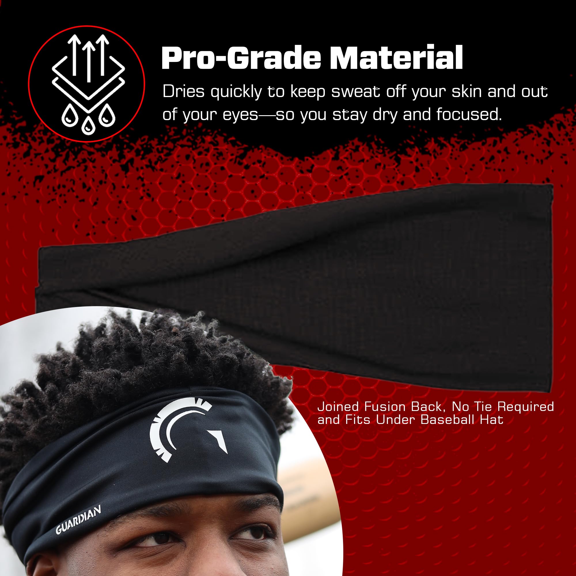 Guardian Baseball Pro-Grade On Field Baseball Headband - Image 3