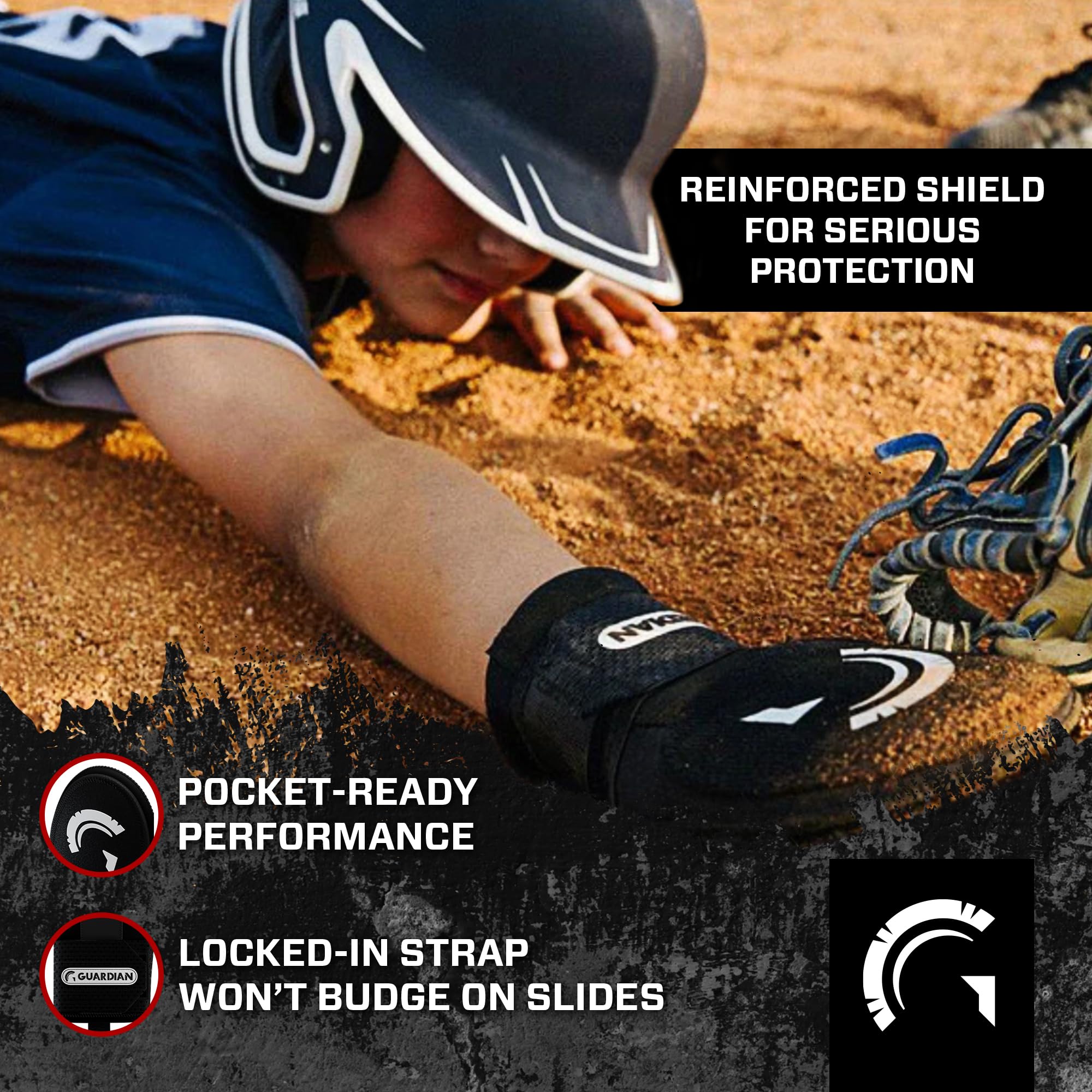 Guardian Baseball Sliding Mitt - Youth and Adult Sizes - Sliding Glove for Baseball - Elastic Compression Strap - Image 3