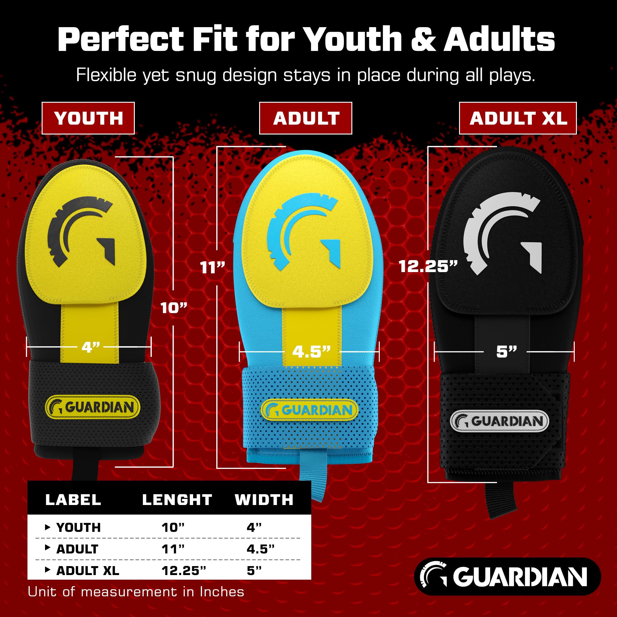 Guardian Baseball Sliding Mitt - Youth and Adult Sizes - Sliding Glove for Baseball - Elastic Compression Strap - Image 4