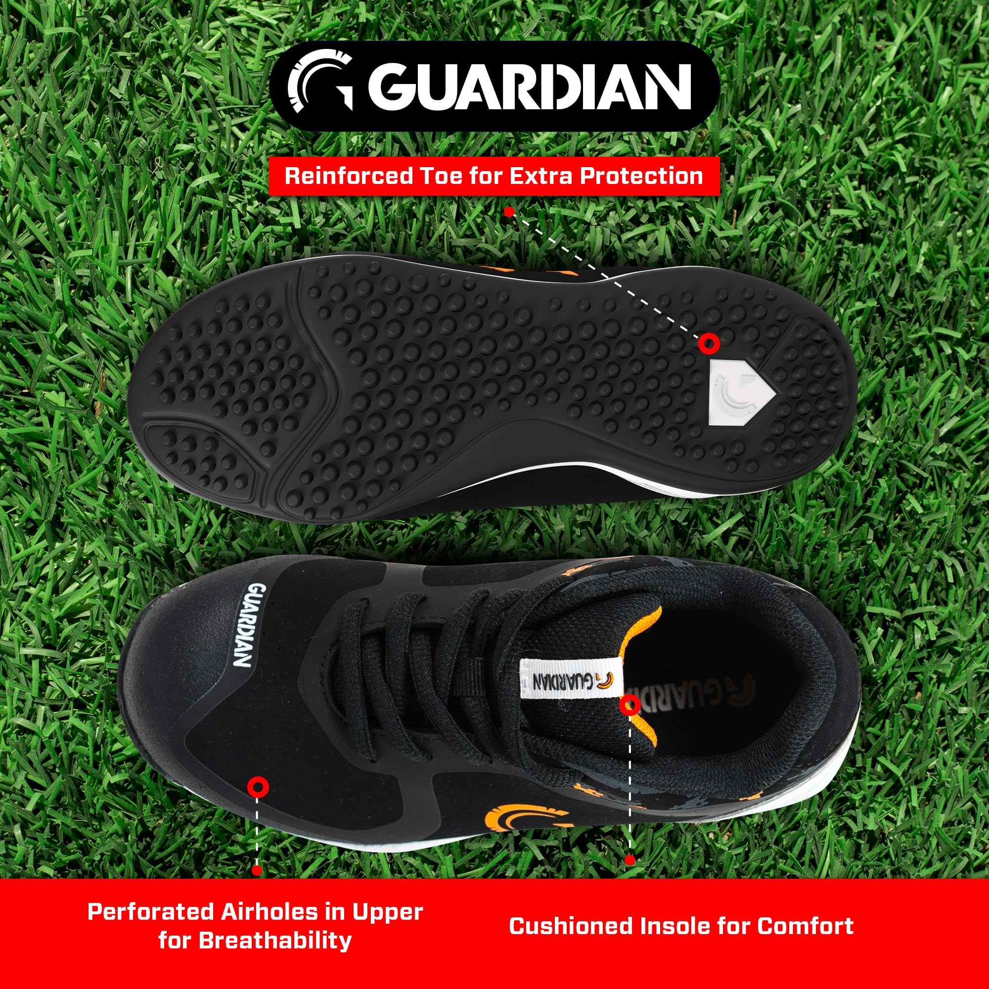 Guardian Bolt Youth Baseball Turf Shoes - Baseball Cleats for Boys and Girls Softball Shoes - Lightweight - Supportive - Comfortable Design - Image 4